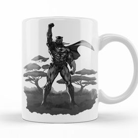 Baskı Dükkanı KB12163 Wakanda Knight Porselen Kupa Bardak