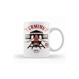 Baskı Dükkanı KB12164 Walking Dead Terminus Bbq Grill Porselen Kupa Bardak