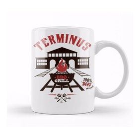 Baskı Dükkanı KB12164 Walking Dead Terminus Bbq Grill Porselen Kupa Bardak