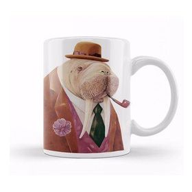 Baskı Dükkanı KB12168 Walrus Classic Porselen Kupa Bardak