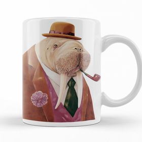 Baskı Dükkanı KB12168 Walrus Classic Porselen Kupa Bardak