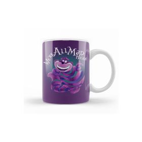 Baskı Dükkanı KB12177 We Are All Mad Here The Cheshire Kedi Cat Porselen Kupa Bardak