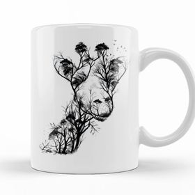 Baskı Dükkanı KB12187 Wild Animals Wildlife Porselen Kupa Bardak
