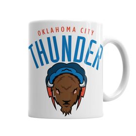 Baskı Dükkanı KB1220 Oklahoma City Thunder Porselen Kupa Bardak