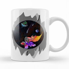Baskı Dükkanı KB12204 Worm Hole Porselen Kupa Bardak