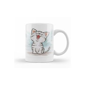 Baskı Dükkanı KB12239 Yavru Renkli Cats Kedi Porselen Kupa Bardak