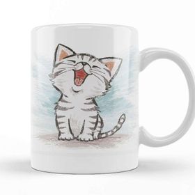 Baskı Dükkanı KB12239 Yavru Renkli Cats Kedi Porselen Kupa Bardak