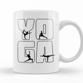 Baskı Dükkanı KB12245 Yoga Logo Porselen Kupa Bardak