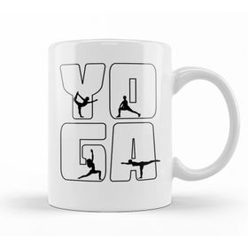 Baskı Dükkanı KB12245 Yoga Logo Porselen Kupa Bardak
