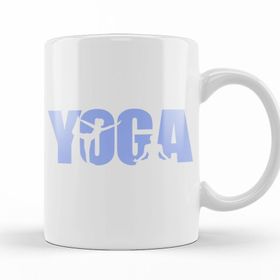 Baskı Dükkanı KB12245 Yoga Logo Porselen Kupa Bardak