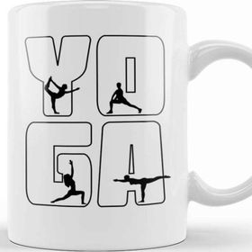 Baskı Dükkanı KB12246 Yoga Logo Porselen Kupa Bardak