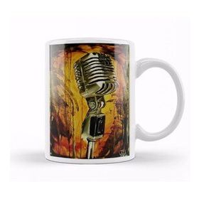 Baskı Dükkanı KB12252 Your Voice Mikrofon Porselen Kupa Bardak