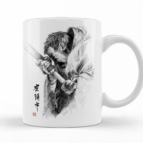 Baskı Dükkanı KB12255 Zatoichi Drawing Blade Porselen Kupa Bardak