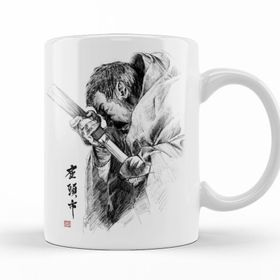 Baskı Dükkanı KB12255 Zatoichi Drawing Blade Porselen Kupa Bardak