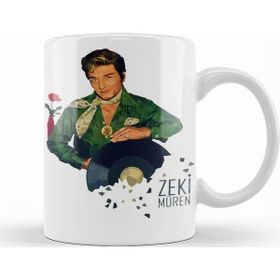 Baskı Dükkanı KB12261 Zeki Müren Illustrasyon Porselen Kupa Bardak