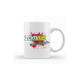 Baskı Dükkanı KB12263 Zombie Eat Flesh Porselen Kupa Bardak