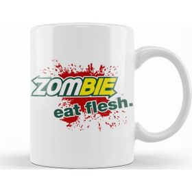 Baskı Dükkanı KB12263 Zombie Eat Flesh Porselen Kupa Bardak