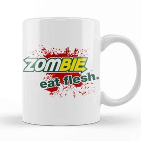 Baskı Dükkanı KB12263 Zombie Eat Flesh Porselen Kupa Bardak