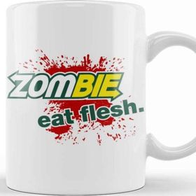 Baskı Dükkanı KB12263 Zombie Eat Flesh Porselen Kupa Bardak