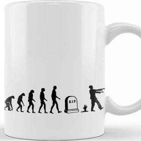 Baskı Dükkanı KB12264 Zombie Evolution Porselen Kupa Bardak