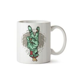 Baskı Dükkanı KB12269 Zombies Vs Unicorns Zombie Unicorn Porselen Kupa Bardak
