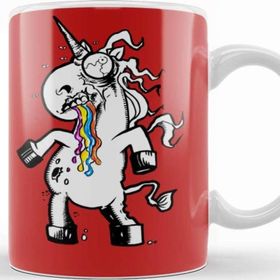 Baskı Dükkanı KB12269 Zombies Vs Unicorns Zombie Unicorn Porselen Kupa Bardak