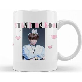 Baskı Dükkanı KB12329 Bts Jung Kook Baseball Sleeve Porselen Kupa Bardak