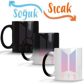 Baskı Dükkanı KB12334 Bts Logo Porselen Kupa Bardak