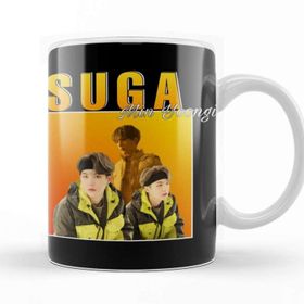 Baskı Dükkanı KB12344 Bts Suga Min Yoongi 90s Porselen Kupa Bardak