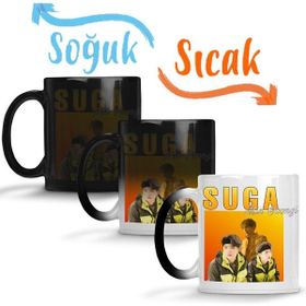 Baskı Dükkanı KB12345 Bts Suga Min Yoongi Porselen Kupa Bardak