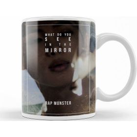 Baskı Dükkanı KB12356 Bts Wings Rap Monster Porselen Kupa Bardak