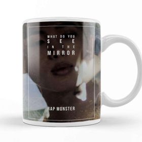 Baskı Dükkanı KB12356 Bts Wings Rap Monster Porselen Kupa Bardak