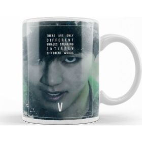 Baskı Dükkanı KB12358 Bts Wings V Porselen Kupa Bardak