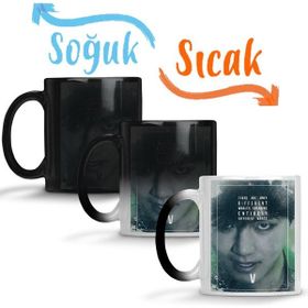Baskı Dükkanı KB12358 Bts Wings V Porselen Kupa Bardak