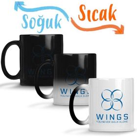 Baskı Dükkanı KB12358 Bts Wings V Porselen Kupa Bardak