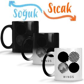 Baskı Dükkanı KB12358 Bts Wings V Porselen Kupa Bardak