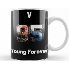 Baskı Dükkanı KB12362 Bts Young Forever V Porselen Kupa Bardak