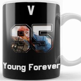 Baskı Dükkanı KB12362 Bts Young Forever V Porselen Kupa Bardak