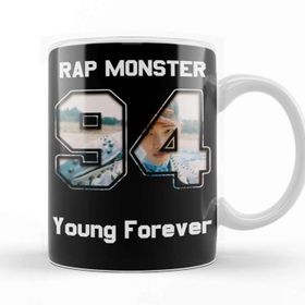 Baskı Dükkanı KB12364 Bts Young Forever Rap Monster Porselen Kupa Bardak