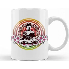 Baskı Dükkanı KB12367 Buddha Porselen Kupa Bardak