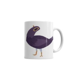 Baskı Dükkanı KB1237 Trash Dove Mor Güvercin Purple Facebook Kupa Bardak