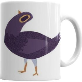 Baskı Dükkanı KB1237 Trash Dove Mor Güvercin Purple Facebook Kupa Bardak