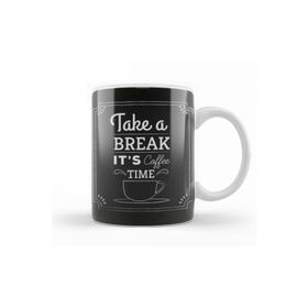 Baskı Dükkanı KB12374 Coffe Take A Break Its Coffee Time Porselen Kupa Bardak
