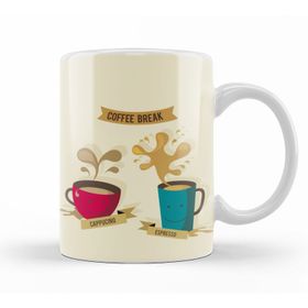 Baskı Dükkanı KB12378 Coffee Break Porselen Kupa Bardak