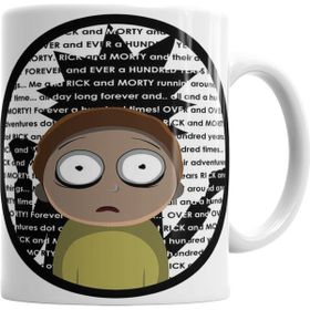 Baskı Dükkanı KB12386 Corona With Ricky Ve Morty Porselen Kupa Bardak