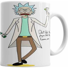 Baskı Dükkanı KB12386 Corona With Ricky Ve Morty Porselen Kupa Bardak
