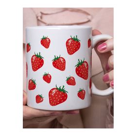 Baskı Dükkanı KB12391 Çilek Porselen Kupa Bardak