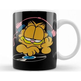 Baskı Dükkanı KB12412 Dj Garfield Porselen Kupa Bardak