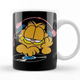 Baskı Dükkanı KB12412 Dj Garfield Porselen Kupa Bardak