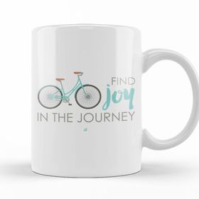 Baskı Dükkanı KB12428 Find Joy In The Journey Bike Porselen Kupa Bardak